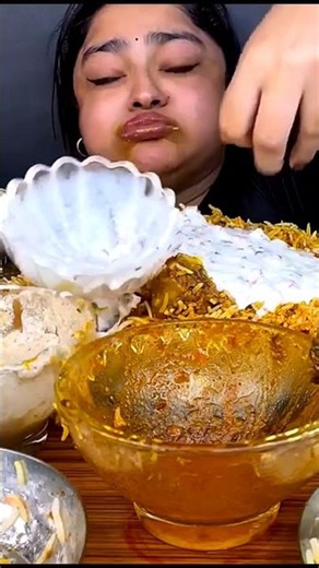 Spicy Egg Curry Rice Mutton Eating 🔥 #viral #mukbang #ytshorts #eggcurry #muttoncurry #raita #shorts