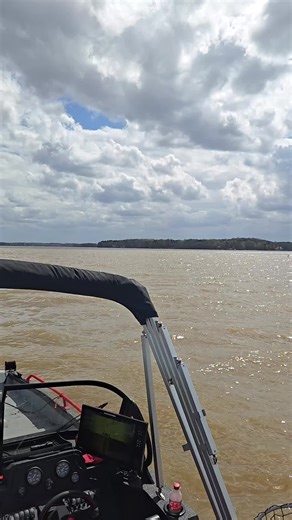 go where others aren't to catch the fish. muddy rough shallow water for the win#bluecatfishing