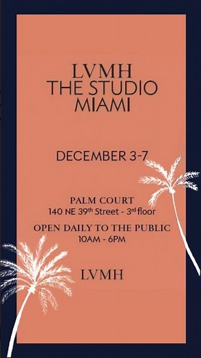 Experience art, culture, and innovation as LVMH The Studio Miami returns Dec 3–7.🎨 #ArtBasel