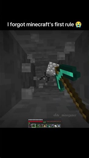 I forgot minecraft's first rule 😭 #shorts #minecraft #minecraftshorts