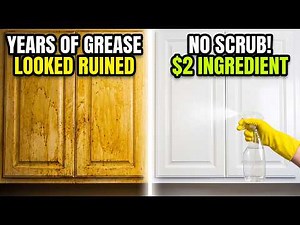 I Removed Years of Sticky Cabinet Grease With a $2 Ingredient! (No Scrubbing Needed!)