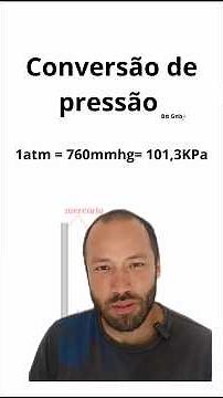 conversão de pressão transformando ATM em milímetros de mercúrio e Kpa quilo pascal #pressao