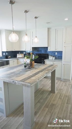 Sunday eye candy for ya🍭 Come tour our Titan homes in person🏡 LINK IN BIO!! #mobilehome #manufacturedhome #doublewide #hometour #kitchen #fyp #tinyhometour