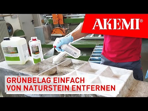 Grünbelag von Naturstein entfernen: schnelle und dauerhafte Reinigung - ohne Hochdruckreiniger!