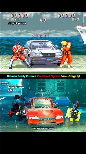Batman Really Entered The Street Fighter Bonus Stage 😭 Lego Batman Legacy of the Dark Knight