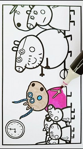 Daddy Pig Coloring Pages for Kids, 163 #peppapigdrawing #peppapigcoloring