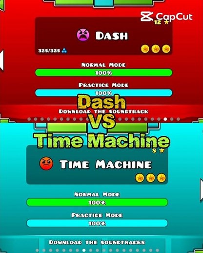 Geometry Dash Tournament 🏆 Match 2: Time Machine vs Dash! #geometrydash #comparison#tournament 🏆🏆🏆.