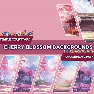 Cherry Blossom Twitch Backgrounds: 50x Streaming Overlays (PNG Digital Download) - Etsy