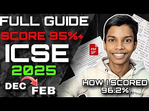 HOW TO SCORE 95%+ ICSE 2026|| FOLLOW 5 THINGS HOW I SCORED 96.2% #boardexam #icse #icse2026