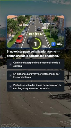 ¿Cómo cruzar la calle si no hay paso de peatones? Test DGT