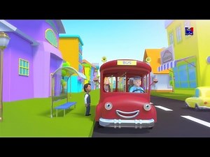 Roues sur le bus chansons de bus poèmes d'enfants Kids Nursery Rhymes The Wheels On The Bus