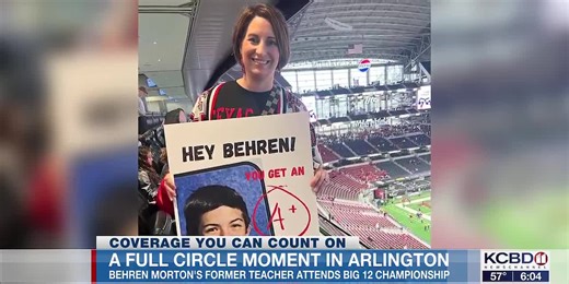Behren Morton’s elementary teacher attends Big 12 Championship, proud of his success as a Red Raider