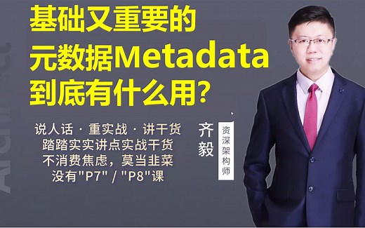 【IT老齐242】元数据Metadata到底有什么用？_哔哩哔哩_bilibili