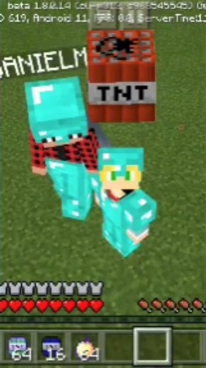 PVP De TNTs Con Daniel En Minecraft #shorts