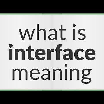 Interface | meaning of Interface