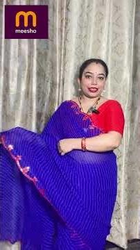 Royal Blue Bandhani Saree 💙 Elegant look at budget price ✨ #meeshofinds