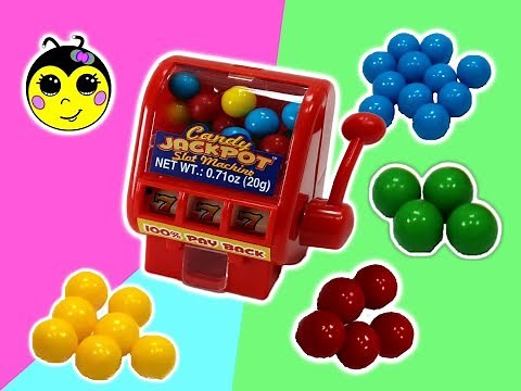 Lucky Slot Machine Jackpot toy Candy Dispenser learn colors