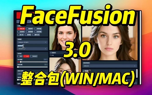 2024最详细FaceFusion3.0换脸软件安装使用说明书，各种参数的详细讲解去遮挡、高清化、卡通脸一键替换！本地安装与使用详细教程，支持N卡、A卡和集成显