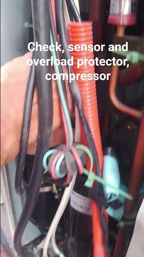 check sensor and overload protector compressor #shortvideo