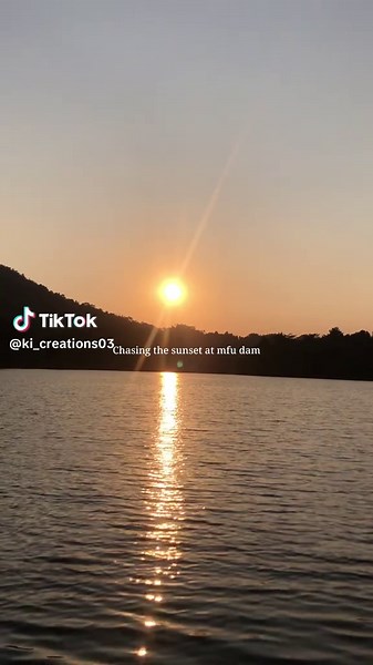 Sunset therapy at mfu dam✨ #sunset #mfu #mfudam #fypシ゚ #fyp