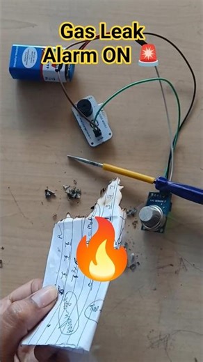 Gas Detection System without Arduino #diyprojects #gasleakage