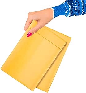 ABC Gold Kraft Bubble Mailer Envelopes 4 x 7 Inch. 1000 Pack of Kraft Paper Mail Padded Envelopes Self Seal. Opaque Kraft Mailers. Water-Resistant Padded Mailing Envelopes for Jewelry, Cosmetics