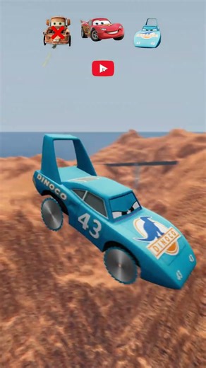 mcqueen car vs all cars ? 🤡 #118 #mcqueen #crashtest #carvs #youtubeshorts #beamngcrazy #gaming