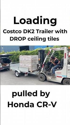 Loading up Costco DK2 trailer pulled by Honda CR-V