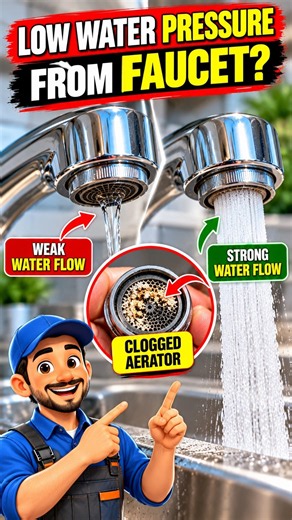 🚰 Low Water Pressure? Fix Your Clogged Faucet Aerator FAST! 🔧 #Shorts #plumbingtips