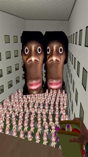 I Spawned Obunga Twins vs 100 Anime Face Nextbots… The Courtyard Turned Into Chaos (Garry's Mod)
