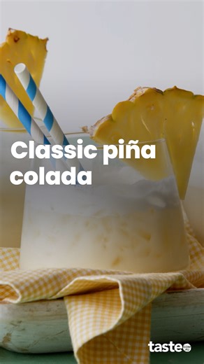 For the ultimate summer cocktail, just blend up pineapple juice, rum, coconut cream, sugar and ice. It's deliciously creamy and works just as well without the rum! For the recipe, Google 'Taste classic piña colada'. | Taste.com.au