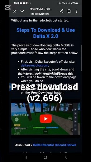 how to get delta on android