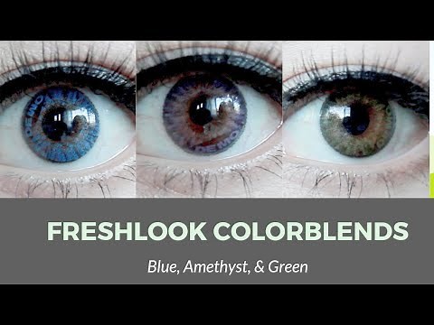 Freshlook Colorblends on DARK EYES | Blue, Amethyst, & Green