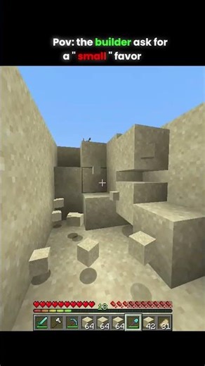 When that builder Friend ask for a favor #minecraft #shorts