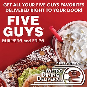 Five Guys Burger and Fries Now Delivers Anywhere in Lincoln Nebraska!
