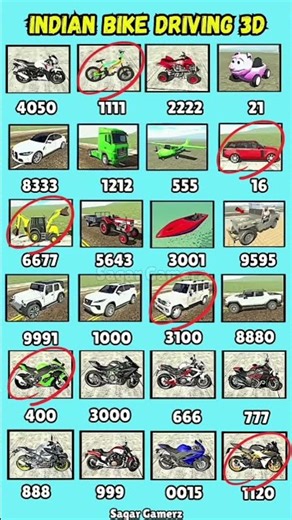 All Cheat Codes 🤑✅ In Indian Bike Driving 3D New Update Code #shorts #ytshorts #gaming #shortsviral