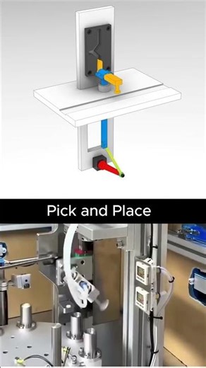 PICK and PLACE Mechanism #machine #pneumatic #auto