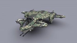 Heavy VTOL gunship - Download Free 3D model by Kai Xiang (@kirikom9000)