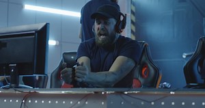 Medium Shot Of Angry Gamer Destroying Stock Footage SBV-337775492 - Storyblocks