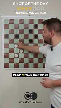Shot of the Day – May 22, 2025 ➡️ Learn How to Play Checkers at www.worldofcheckers.com