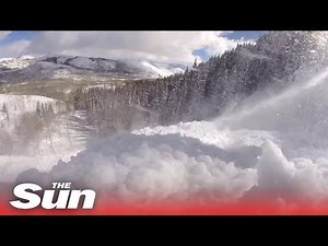 GoPro captures terrifying moment skier gets caught in an avalanche