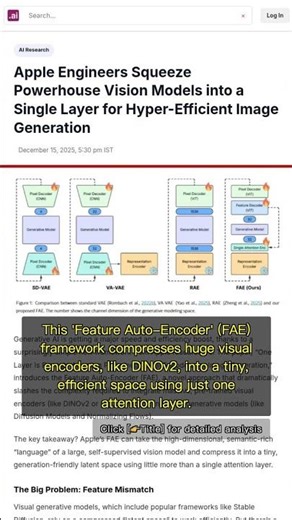 🧐👉 Apple's FAE: One Layer AI Magic Slashes Image Generation Time, Leaving Old ... #QixNewsAI