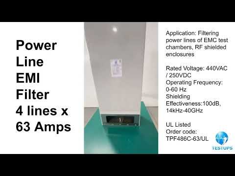 Power Line EMI Filter 63 Ax4 lines