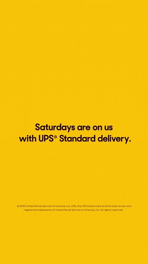 Saturday residential delivery comes at no extra cost with UPS. | UPS