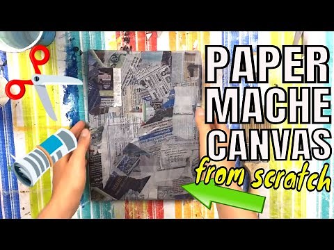 DIY Newspaper Canvas From Scratch | Paper Mache Tutorial for Beginners