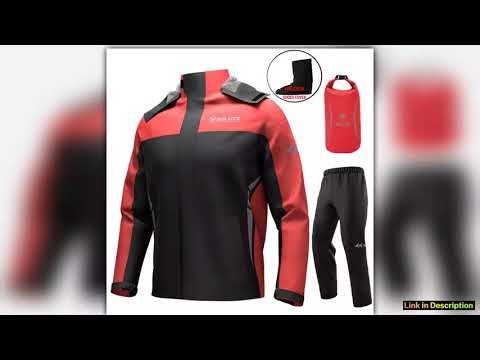 SULAITE Motorcycle Raincoat Suits Men Waterproof Rain Gear Rain Jacket Reflective Work Rain Coats L