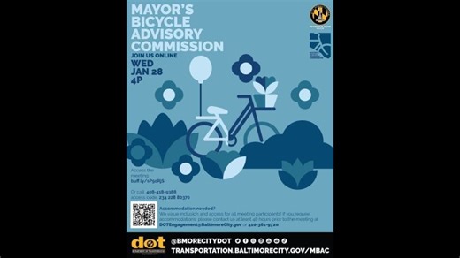 Mayor’s Bicycle Advisory Commission; January 28, 2026 Meeting | Baltimore City Department of Transportation