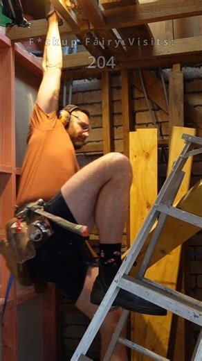 When the Ladder Falls Over Mid Renovation!