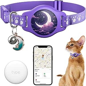 Health Tracker for Cats - Smart Cat Collar with Safety Breakaway Buckle for Indoor Cats, Wellness Alerts, Real-time Monitoring (Yellow, M)
