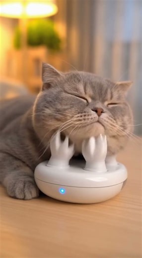 Cat in Pure Bliss Using a Head Massager 😻✨ #catvideos #cute